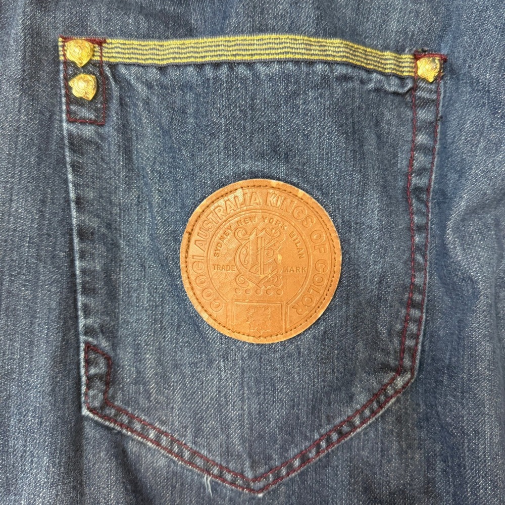 Coogi Embroidered Crest Jeans Blue 40 Relaxed Fit Hip Hop Streetwear Denim - Picture 12 of 15